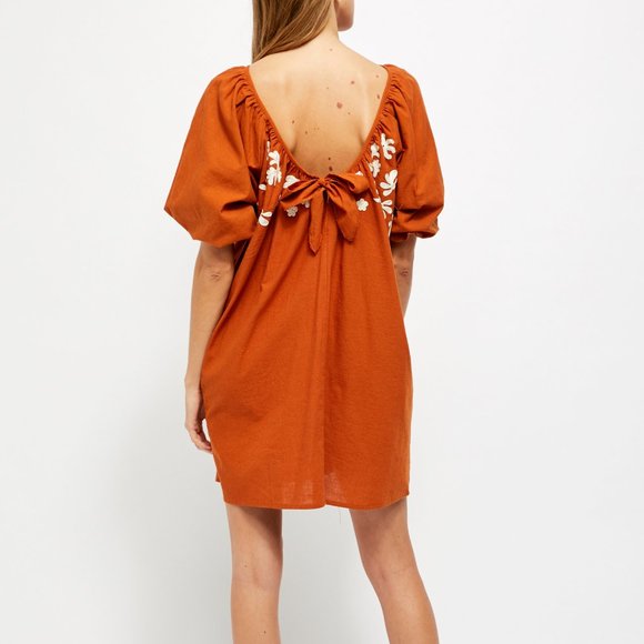 NWT Free People Fiona Embroidered Mini Dress - Picture 4 of 6